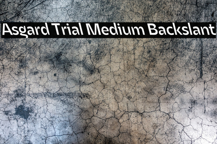 Asgard Trial Medium Backslant Example 3