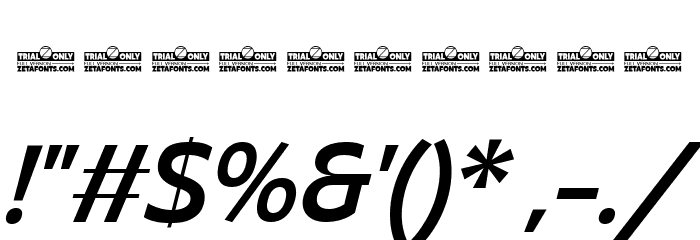 Asgard Trial Medium Italic Font OTHER CHARS