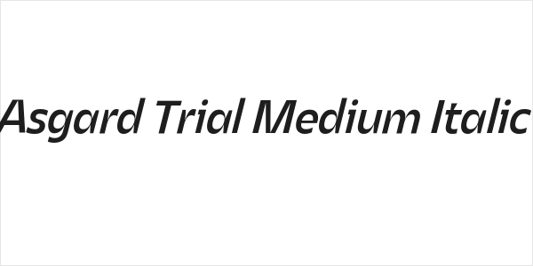 Asgard Trial Medium Italic Logo
