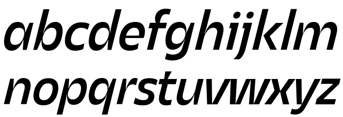 Asgard Trial Medium Italic Font LOWERCASE