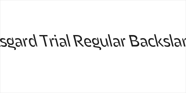 Asgard Trial Regular Backslant Logo
