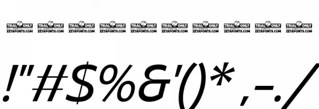 Asgard Trial Regular Italic Font OTHER CHARS