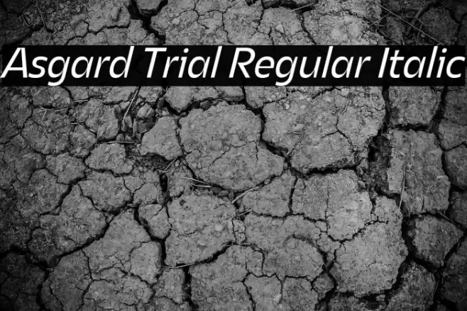 Asgard Trial Regular Italic Font examples