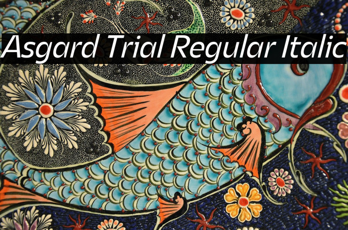 Asgard Trial Regular Italic Example 3
