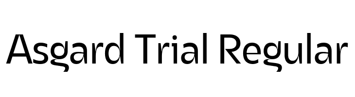 Asgard Trial Regular  Fuentes Gratis Descargar