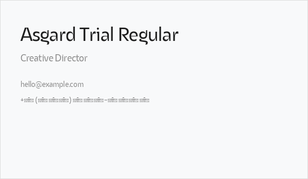 Asgard Trial Regular Business Card
