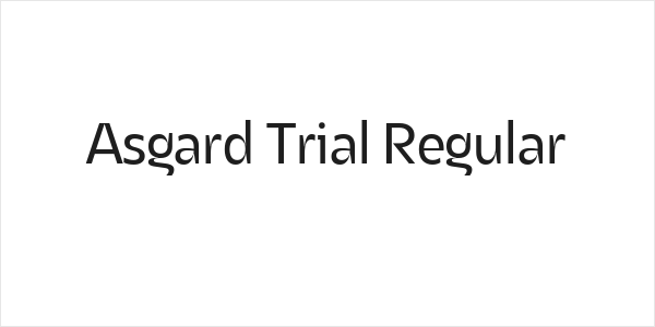 Asgard Trial Regular Logo