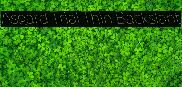 Asgard Trial Thin Backslant Example 2