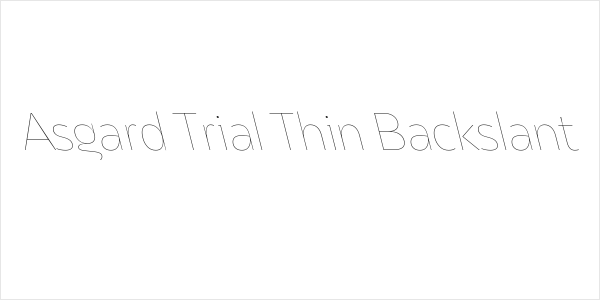 Asgard Trial Thin Backslant Logo