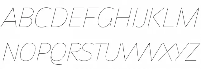 Asgard Trial Thin Italic Polices MAJUSCULES