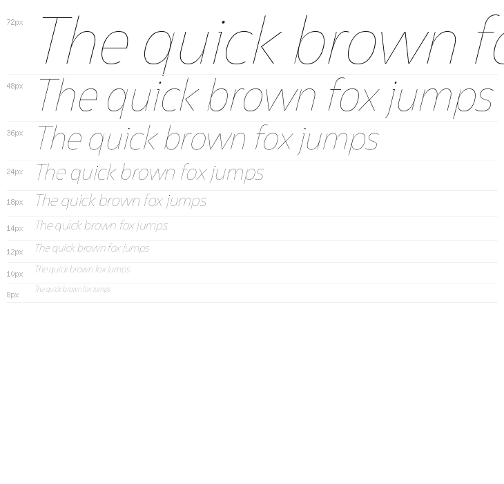 Asgard Trial Thin Italic Waterfall