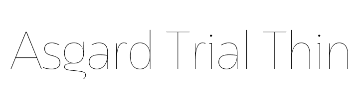 Asgard Trial Thin  Скачать бесплатные шрифты