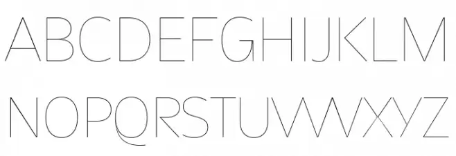 Asgard Trial Thin Schriftart Groß