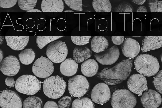 Asgard Trial Thin Font examples