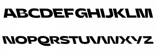 Asgard Trial Wide Bold Backslant Fonte MAIÚSCULAS