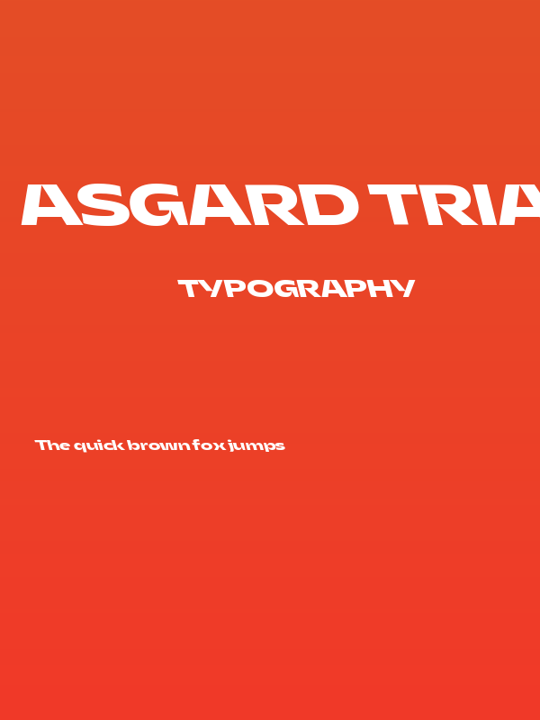 Asgard Trial Wide Bold Backslant Poster