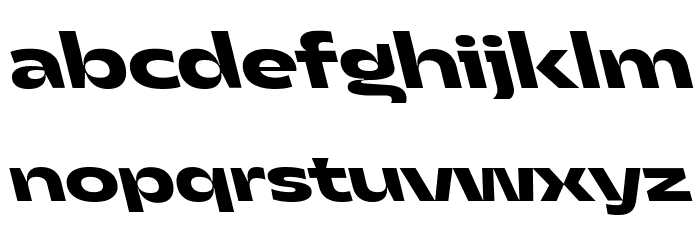 Asgard Trial Wide Bold Backslant Font LOWERCASE