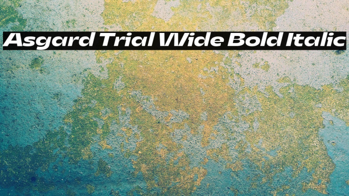 Asgard Trial Wide Bold Italic Example 2