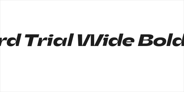 Asgard Trial Wide Bold Italic Logo