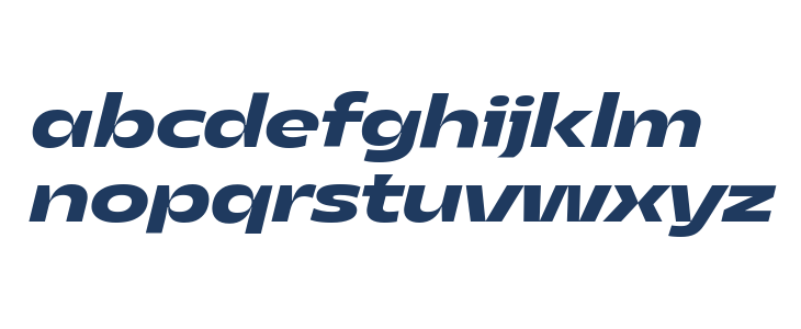 Asgard Trial Wide Bold Italic Lowercase