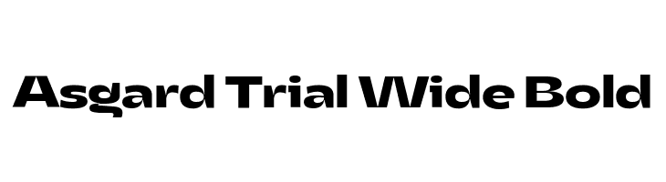 Asgard Trial Wide Bold  フリーフォントのダウンロード