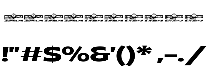 Asgard Trial Wide Bold Font OTHER CHARS