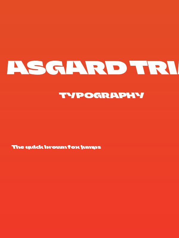 Asgard Trial Wide Fat Backslant Poster