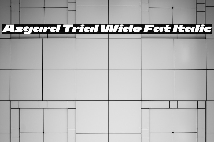Asgard Trial Wide Fat Italic Example 1