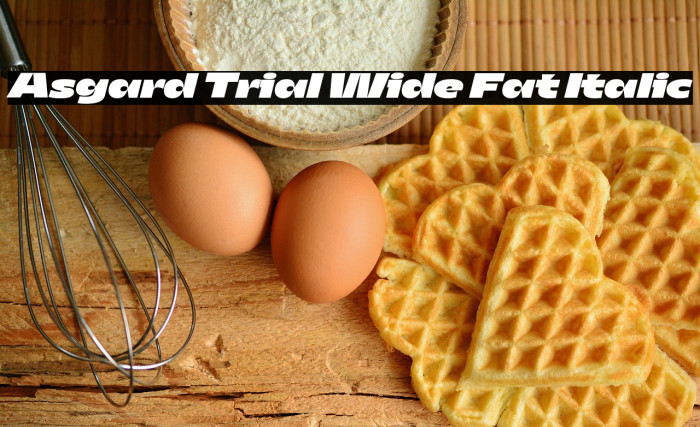 Asgard Trial Wide Fat Italic Example 2