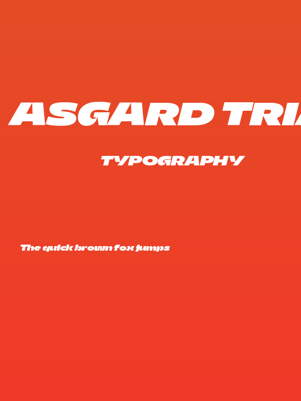Asgard Trial Wide Fat Italic Poster