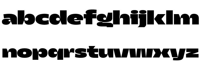 Asgard Trial Wide Fat Font LOWERCASE