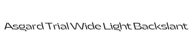 Asgard Trial Wide Light Backslant  تنزيل الخطوط