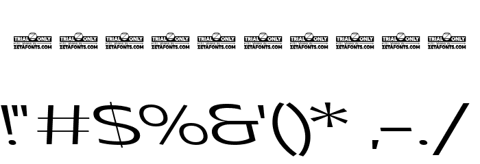 Asgard Trial Wide Light Backslant Font OTHER CHARS