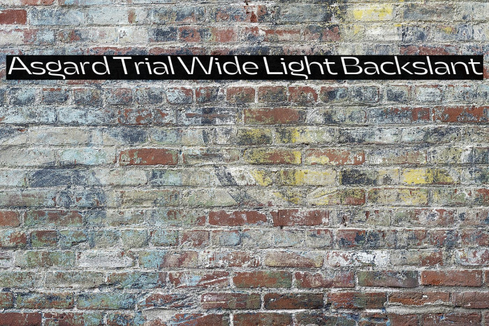 Asgard Trial Wide Light Backslant Example 1