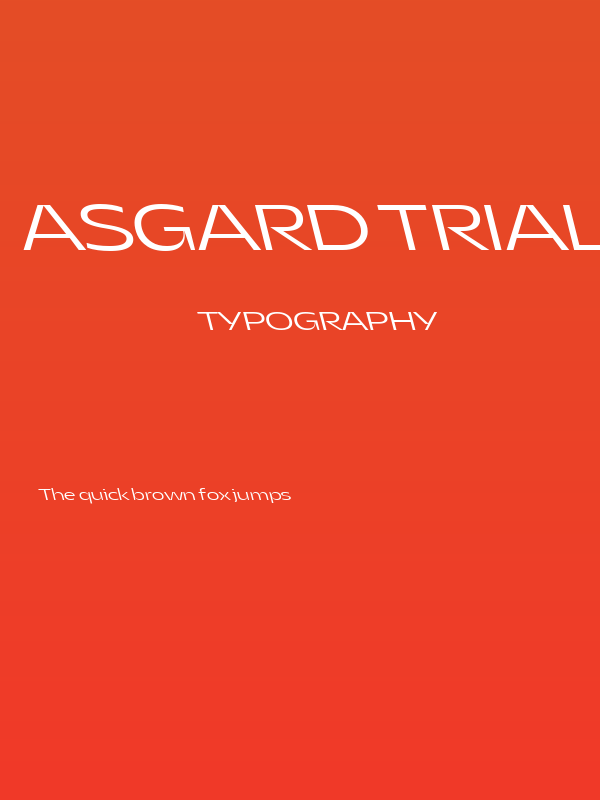 Asgard Trial Wide Light Backslant Poster