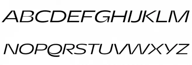 Asgard Trial Wide Light Italic Font Litere mari