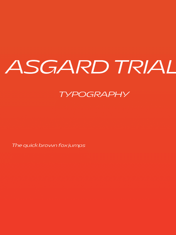 Asgard Trial Wide Light Italic Poster