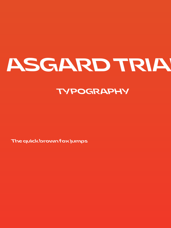 Asgard Trial Wide Medium Backslant Poster