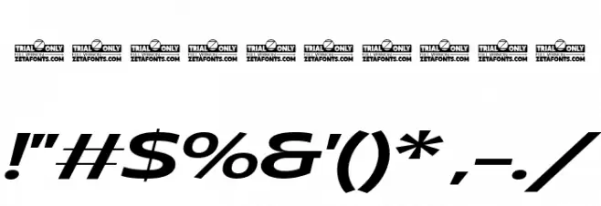 Asgard Trial Wide Medium Italic Font OTHER CHARS