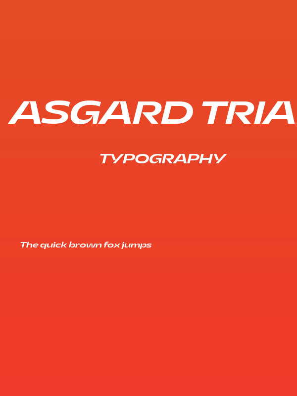 Asgard Trial Wide Medium Italic Poster