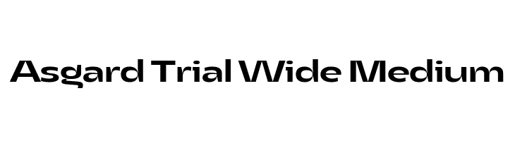 Asgard Trial Wide Medium  font caratteri gratis