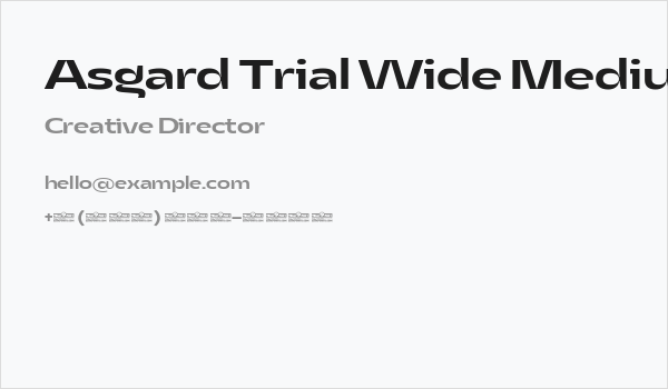Asgard Trial Wide Medium Business Card