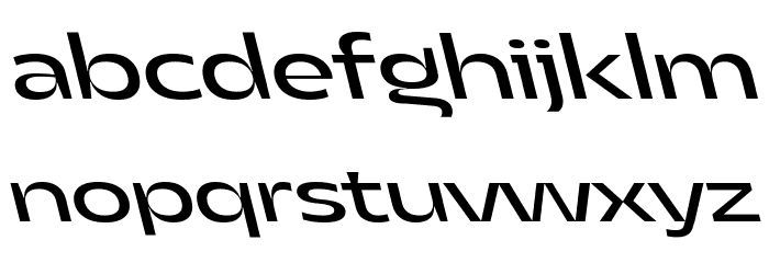 Asgard Trial Wide Regular Backslant Font LOWERCASE