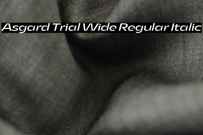 Asgard Trial Wide Regular Italic Example 2