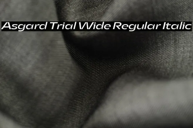 Asgard Trial Wide Regular Italic Example 2