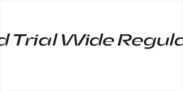 Asgard Trial Wide Regular Italic Logo