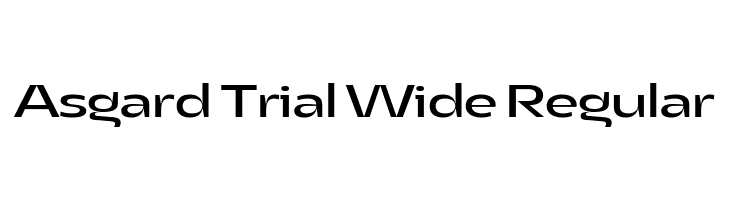 Asgard Trial Wide Regular  Frei Schriftart Herunterladen