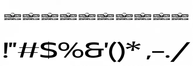 Asgard Trial Wide Regular Font OTHER CHARS