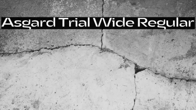 Asgard Trial Wide Regular Font examples