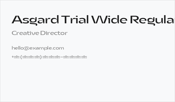 Asgard Trial Wide Regular Business Card